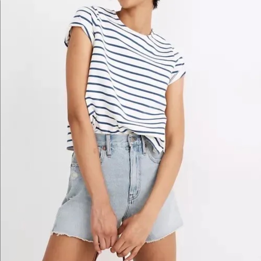 Madewell The Momjean Short In Byers Wash Size 26